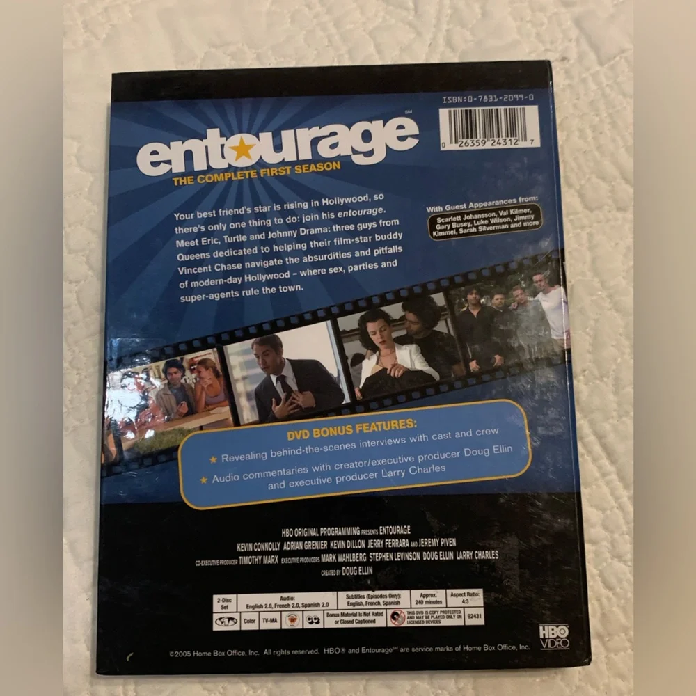 DVD ENTOURAGE The Complete First Season 2 Discs Case in great condition PreOwned